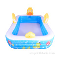 P&D 2021 New Design Yellow Duck rectangle paddling pool splash pool swimming outdoor adult kids inflatable child pool